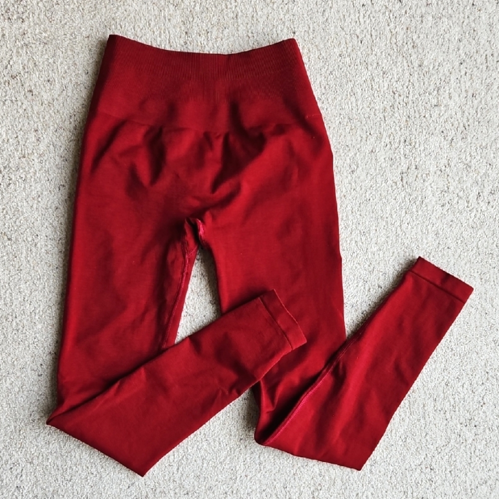 Alphalete Amplify Leggings High Waist Red